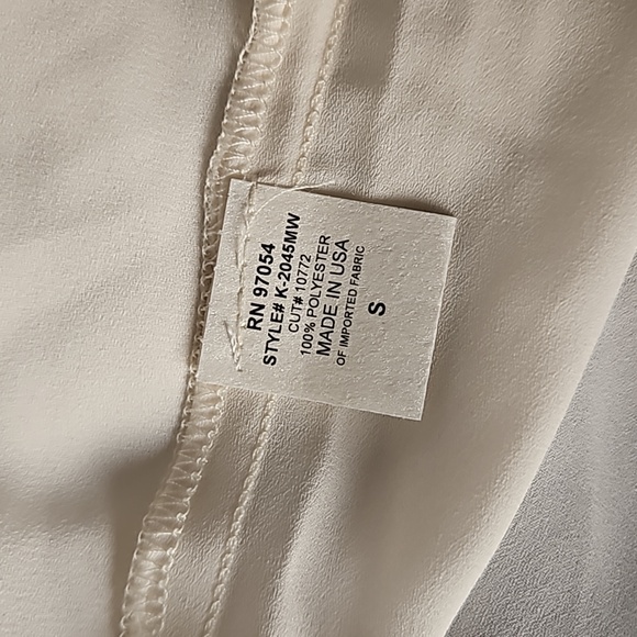 Krisa Split Back Strapless Top Cream S - Picture 5 of 7